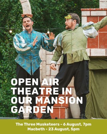 Flyer for Open Air Theatre at The Reader: Macbeth on Sunday 23rd August 2026