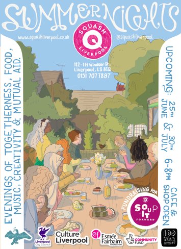 Flyer for Summer Nights at Squash on 2 dates