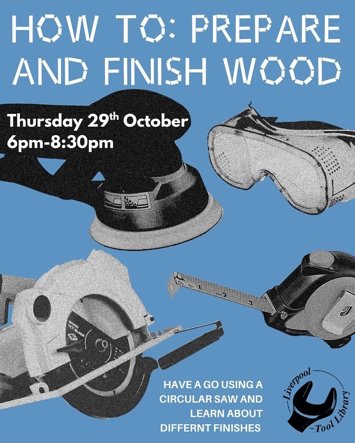 Flyer for How to prepare and finish wood on Thursday 29th October 2026