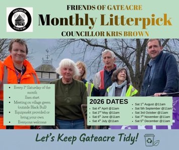 Flyer for Friends of Gateacre Litterpick on 2 dates