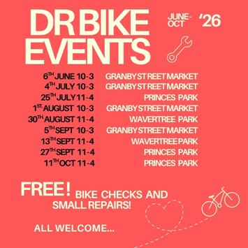 Flyer for Dr Bike - Free Checks and Small Repairs on 8 dates
