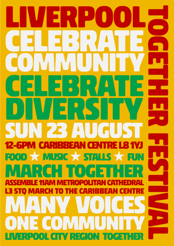 Flyer for Liverpool Together Festival on Sunday 23rd August 2026