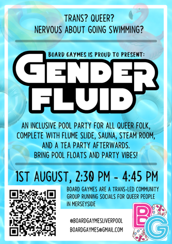 Flyer for GenderFluid on Saturday 1st August 2026
