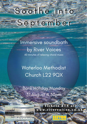 Flyer for Soothe into September Immersive Soundbath on Monday 31st August 2026