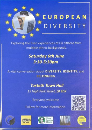 Flyer for past event: European Diversity: Exploring the lived experiences of EU citizens from multiple ethnic backgrounds