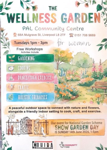 Flyer for Wellness Garden for Women on Sunday 14th June 2026